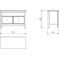 Тумба Mio Tesoro Сага 2 ящика 2.08.03.080.16 (темно-бирюзовый/ясень) - Превью изображения №6 — Интернет-магазин ПроЗаказ