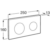 Панель смыва Roca PL10 Dual (One) A890189206 (черный матовый) - Превью изображения №2 — Интернет-магазин ПроЗаказ