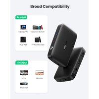 Переключатель Ugreen CM332 80125 4 x HDMI (с пультом ДУ, черный) - Превью изображения №3 — Интернет-магазин ПроЗаказ