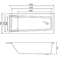 Ванна Lauter Versailles 150x75 21070050 (с ножками) - Превью изображения №13 — Интернет-магазин ПроЗаказ