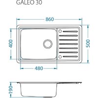 Кухонная мойка Alveus Galeo 30 1128554 - Превью изображения №2 — Интернет-магазин ПроЗаказ