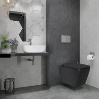 Унитаз подвесной Lauter Magdeburg 21103EC + AM.PM PrimeFit I012709.0151 (черный матовый хром глянцевый, с кнопкой смыва) - Превью изображения №13 — Интернет-магазин ПроЗаказ