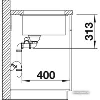 Кухонная мойка Blanco Subline 340/160-U (левая, антрацит) - Превью изображения №3 — Интернет-магазин ПроЗаказ