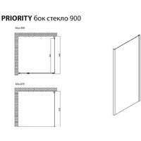 Душевая стенка Allen Brau Priority 3.31044.BA 89x200294073 (серебро браш) - Превью изображения №3 — Интернет-магазин ПроЗаказ