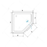 Душевой уголок RGW HO-084B 350608400-24 100x100 (черный/матовое-сатинат стекло) - Превью изображения №2 — Интернет-магазин ПроЗаказ