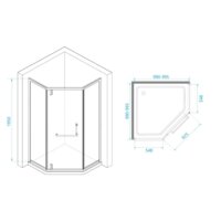 Душевой уголок RGW HO-084B 350608400-24 100x100 (черный/матовое-сатинат стекло) - Превью изображения №5 — Интернет-магазин ПроЗаказ
