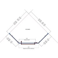 Душевой уголок RGW HO-084B 350608400-24 100x100 (черный/матовое-сатинат стекло) - Превью изображения №4 — Интернет-магазин ПроЗаказ