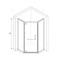 Душевой уголок RGW HO-084B 350608400-24 100x100 (черный/матовое-сатинат стекло) - Превью изображения №3 — Интернет-магазин ПроЗаказ