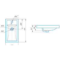 Умывальник Kirovit Фостер 450 - Превью изображения №4 — Интернет-магазин ПроЗаказ