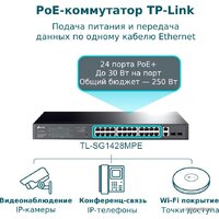 Настраиваемый коммутатор TP-Link TL-SG1428PE - Превью изображения №5 — Интернет-магазин ПроЗаказ