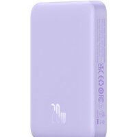 Внешний аккумулятор Baseus Magnetic Mini Air Wireless Fast Charge Power Bank 20W 10000mAh (сиреневый) - Превью изображения №3 — Интернет-магазин ПроЗаказ