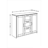 Комод Mio Tesoro Сириус 2 двери и 3 ящика 117x95 2.02.03.340.1 (белый) - Превью изображения №5 — Интернет-магазин ПроЗаказ