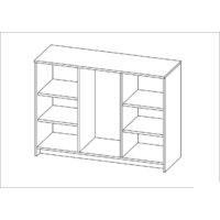 Комод Mio Tesoro Сириус 2 двери и 3 ящика 117x95 2.02.03.340.1 (белый) - Превью изображения №6 — Интернет-магазин ПроЗаказ