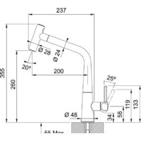 Смеситель Franke Icon 115.0625.190 (черный матовый) - Превью изображения №5 — Интернет-магазин ПроЗаказ