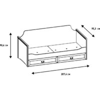 Кровать-тахта Ангстрем Кантри детская КА-830.25 (Я16) исп.4 (Д1, валенсия) - Превью изображения №10 — Интернет-магазин ПроЗаказ