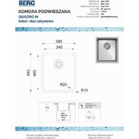 Кухонная мойка Berg Quadro 340 GT10K - Превью изображения №2 — Интернет-магазин ПроЗаказ