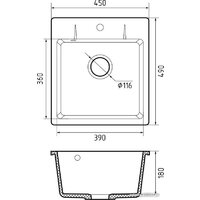 Кухонная мойка GranFest Urban GF-UR-245 (белый) - Превью изображения №3 — Интернет-магазин ПроЗаказ