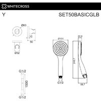 Душевой гарнитур  Whitecross SET50BASICGLB (брашированное золото) - Превью изображения №2 — Интернет-магазин ПроЗаказ