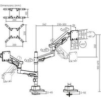 Кронштейн для монитора Ultramounts UM742BW - Превью изображения №3 — Интернет-магазин ПроЗаказ