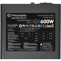 Блок питания Thermaltake Toughpower GX1 RGB 600W Gold TP-600AH2NKG - Превью изображения №4 — Интернет-магазин ПроЗаказ