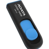USB Flash ADATA DashDrive UV128 64GB (черный/синий) - Превью изображения №2 — Интернет-магазин ПроЗаказ