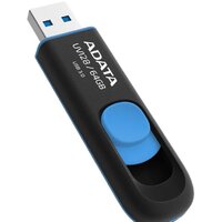 USB Flash ADATA DashDrive UV128 64GB (черный/синий) - Превью изображения №3 — Интернет-магазин ПроЗаказ