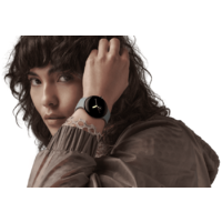 Умные часы Google Pixel Watch (глянцевый серебристый/угольный, спортивный силиконовый ремешок) - Превью изображения №3 — Интернет-магазин ПроЗаказ