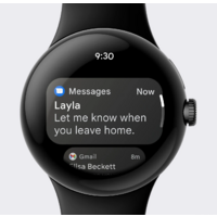 Умные часы Google Pixel Watch (глянцевый серебристый/угольный, спортивный силиконовый ремешок) - Превью изображения №4 — Интернет-магазин ПроЗаказ