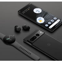 Умные часы Google Pixel Watch (глянцевый серебристый/угольный, спортивный силиконовый ремешок) - Превью изображения №2 — Интернет-магазин ПроЗаказ