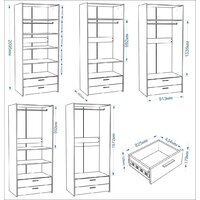 Шкаф распашной Евва Венеция BH-2D2S (бодега белый/гикори кингстон) - Превью изображения №9 — Интернет-магазин ПроЗаказ