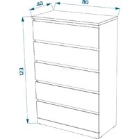 Комод Mio Tesoro Варма 5 (белый) - Превью изображения №5 — Интернет-магазин ПроЗаказ