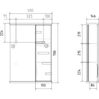  Volna Шкаф с зеркалом Joli 50 R (белый) - Превью изображения №9 — Интернет-магазин ПроЗаказ