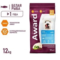 Сухой корм для собак Award Hypo д/взр. собак с белой рыбой с добавлением брокколи, сельдерея 12 кг - Превью изображения №2 — Интернет-магазин ПроЗаказ