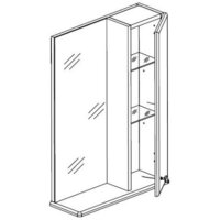  СанитаМебель Шкаф с зеркалом Камелия-11.50 Д2 (правый, белый) - Превью изображения №2 — Интернет-магазин ПроЗаказ