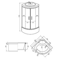 Душевая кабина Erlit ER3509TP-C3-RUS 90x90 - Превью изображения №2 — Интернет-магазин ПроЗаказ