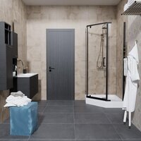 Душевой уголок Triton Дека-Блэк 90x90 (черный, с поддоном) - Превью изображения №4 — Интернет-магазин ПроЗаказ