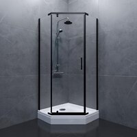 Душевой уголок Triton Дека-Блэк 90x90 (черный, с поддоном) - Превью изображения №6 — Интернет-магазин ПроЗаказ