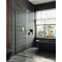 Душевая стенка MaybahGlass 195x79 MGD-695-5у (прозрачное стекло/хром матовый) - Превью изображения №2 — Интернет-магазин ПроЗаказ