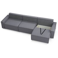 Диван Mio Tesoro Дюссельдорф 293 1.5ек-1.5ек-1.5ек (1173 Savanna Plus Grafit) - Превью изображения №8 — Интернет-магазин ПроЗаказ