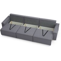 Диван Mio Tesoro Дюссельдорф 293 1.5ек-1.5ек-1.5ек (1173 Savanna Plus Grafit) - Превью изображения №9 — Интернет-магазин ПроЗаказ