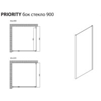 Душевая стенка Allen Brau Priority 3.31045.BBA 89x200 294074 (черный браш) - Превью изображения №5 — Интернет-магазин ПроЗаказ