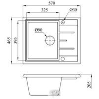 Кухонная мойка БелЭворс Mila R (антрацит, без сифона) - Превью изображения №2 — Интернет-магазин ПроЗаказ