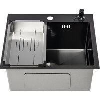 Saniteco 5045 PVD (с сифоном, дозатором и коландером)