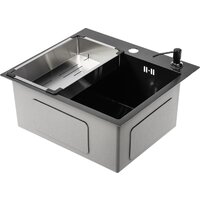 Кухонная мойка Saniteco 5045 PVD (с сифоном, дозатором и коландером) - Превью изображения №3 — Интернет-магазин ПроЗаказ