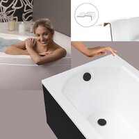 Ванна Lauter Haven 160 21202006 (с ножками, черным подголовником и черным лиц.экраном) - Превью изображения №6 — Интернет-магазин ПроЗаказ