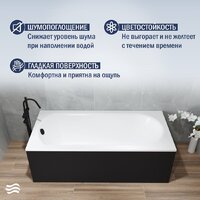 Ванна Lauter Haven 160 21202006 (с ножками, черным подголовником и черным лиц.экраном) - Превью изображения №3 — Интернет-магазин ПроЗаказ