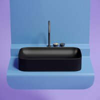 Умывальник Ceramica Nova Element CN6054MB (черный матовый) - Превью изображения №4 — Интернет-магазин ПроЗаказ