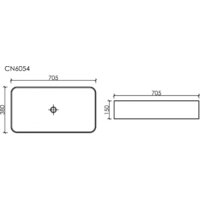 Умывальник Ceramica Nova Element CN6054MB (черный матовый) - Превью изображения №10 — Интернет-магазин ПроЗаказ