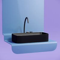 Умывальник Ceramica Nova Element CN6054MB (черный матовый) - Превью изображения №2 — Интернет-магазин ПроЗаказ