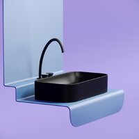 Умывальник Ceramica Nova Element CN6054MB (черный матовый) - Превью изображения №3 — Интернет-магазин ПроЗаказ